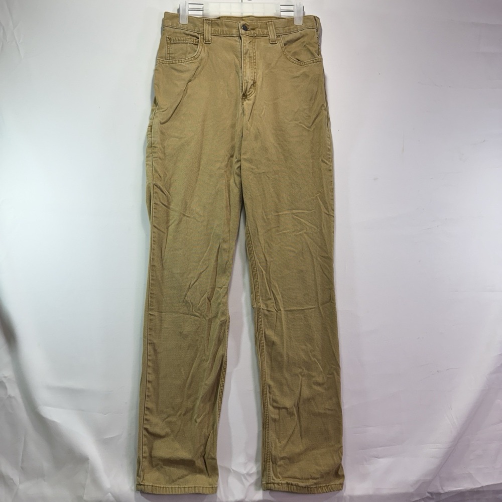 Carhartt Men's Work Pants Relaxed Fit Khaki Tan 30x34 Workwear Camel Color - Picture 2 of 8